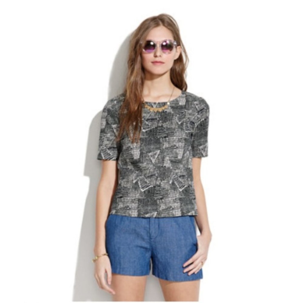 Madewell🌿Short Sleeve Textured Top - Picture 8 of 8